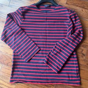 Saint James striped t-shirt (red/navy)